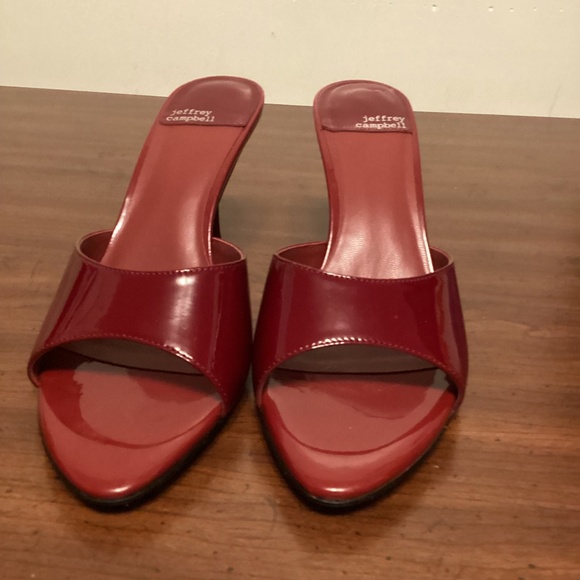 JEFFREY CAMPBELL KITTY HEEL SLIP ON SANDALS - Picture 2 of 13